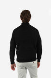 JAMES HARPER JHK72 1/4 Zip Fleck Knitwear - Black