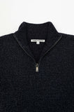 JAMES HARPER JHK72 1/4 Zip Fleck Knitwear - Navy