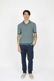 JAMES HARPER JHK78 Open Neck Polo Knit Shirt - Forest