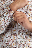 JAMES HARPER JHS485 FLORAL FUSION COTTON POPLIN SHIRT - Brown