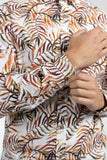 JAMES HARPER JHS491 BERMUDA PALMS COTTON POPLIN SHIRT - Orange