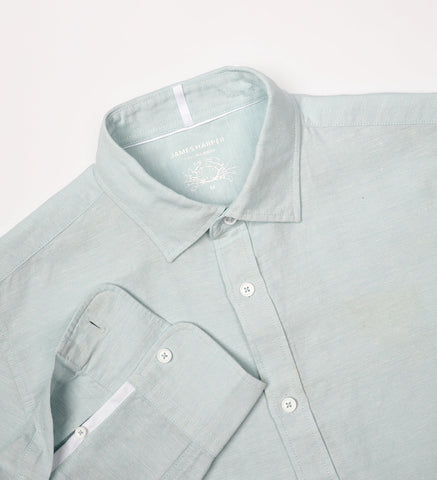 James Harper JHS554 Long Sleeve Shirt - Ice Blue