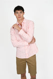 James Harper JHS558 Even Stripe L/S Shirt - Coral