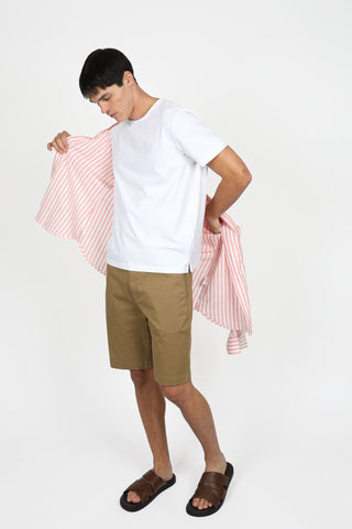 James Harper JHS558 Even Stripe L/S Shirt - Coral