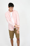 James Harper JHS558 Even Stripe L/S Shirt - Coral