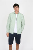 James Harper JHS559 Wide Stripe L/S Shirt - Forest