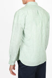 James Harper JHS559 Wide Stripe L/S Shirt - Forest