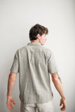 James Harper JHS601 S/S Textured Dobby Shirt - Olive