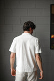 JAMES HARPER JHS62O Fancy Knit S/S Shirt - Natural