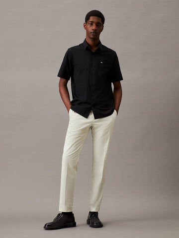 CALVIN KLEIN Poplin Stretch K10K109440 Short Sleeve Shirt - CK Black