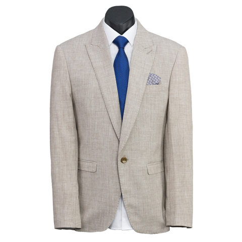 SCUZZATTI 2836 STALLONE STRETCH PEAK LAPEL 2 PIECE SUIT - Sand