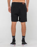 RUSTY Grilled Relaxed Chino Short - Black