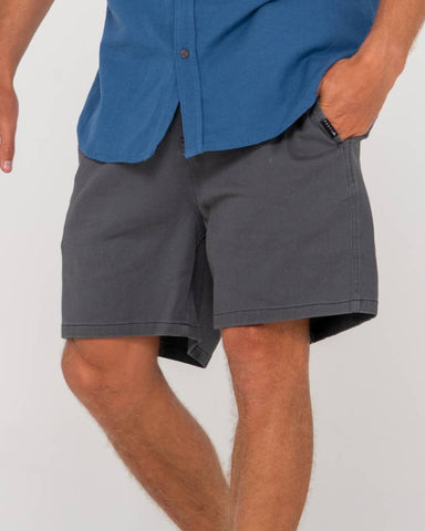 RUSTY Grilled Relaxed Chino Short - Pavement
