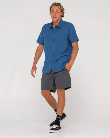 RUSTY Grilled Relaxed Chino Short - Pavement