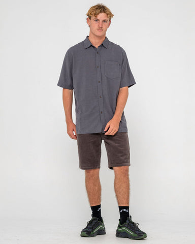 RUSTY Rifts 5 Pocket Vintage Wash Cord Short - Dark Choc