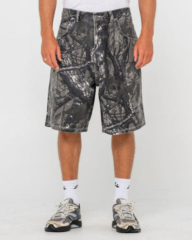 RUSTY Flip Rambo 24" Jort -  Grey Camo