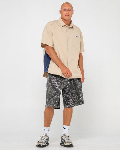 RUSTY Flip Rambo 24" Jort -  Grey Camo