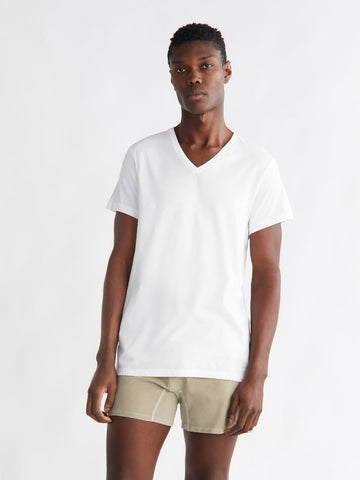 Calvin Klein COTTON CLASSIC V-NECK TEE - White