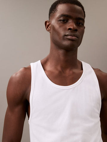 CALVIN KLEIN Cotton Stretch Blend 3-Pack Tank Tops - White