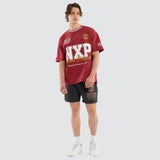 NENA AND PASADENA Spirits Loopback Raptor Tee - Burgundy