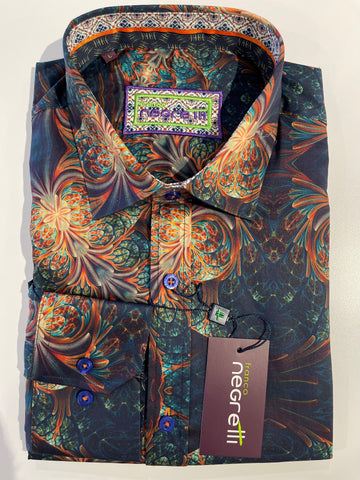 Negretti Alonzo Long Sleeve Shirt - Midnight
