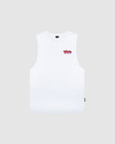 WNDRR BOWLING MUSCLE TOP - WHITE