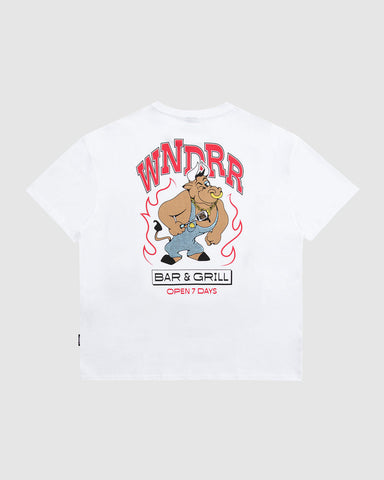 WNDRR BAR and GRILL BOX FIT TEE - White