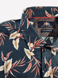 NAVY & NORTH N2390 Long Sleeve Floral Shirt - Smoke Navy
