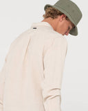 Rusty Overtone L/S Linen Shirt - Ecru