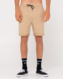 RUSTY Hooked On Elastic Waist Short - Khaki