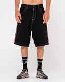 RUSTY Flip Daddy Draggin Baggy Jort - Black Out