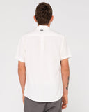 RUSTY Overtone Short Sleeve Linen Shirt - Whisper White