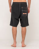 RUSTY Flip Daddy 22" Elastic Waist Boardshort - Black