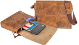 INDEPAL The Soldier 15" Leather Messenger Bag