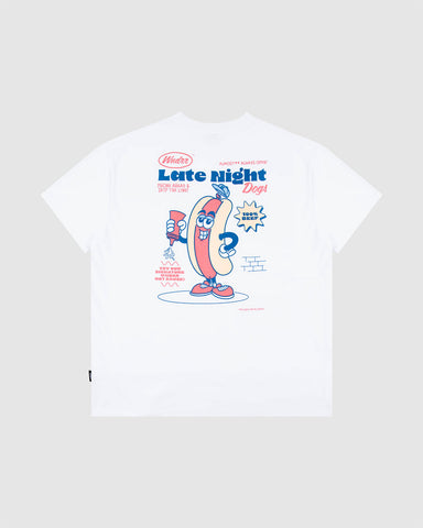 WNDRR Hot Dog Box Fit Tee - White