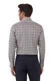 CAMBRIDGE Parkdale FCU334 L/S Floral Print Shirt - Taupe