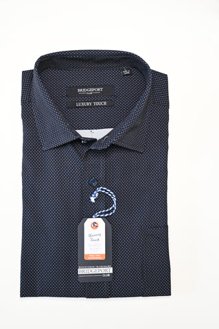 Bridgeport B2304 Short Sleeve Bamboo Print Shirt - Midnight