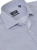 VAN HEUSEN VCS533N_P COTTON GEO LS PRINT SHIRT - Blue