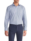 VAN HEUSEN VCS533N_P COTTON GEO LS PRINT SHIRT - Blue