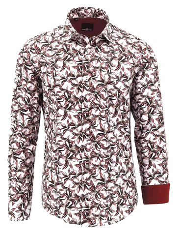 DANIEL HECHTER W23DCT9-48 Vogue Red Floral Print Shirt