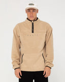 RUSTY Polarized 1/4 Zip Polar Fleece - Light Fennel