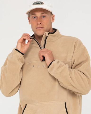 RUSTY Polarized 1/4 Zip Polar Fleece - Light Fennel
