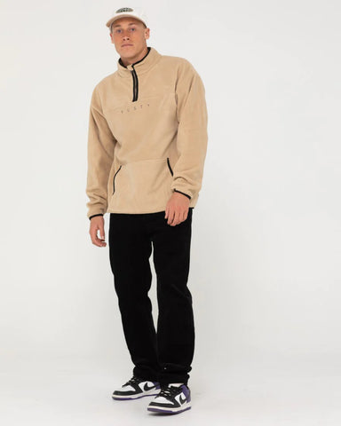 RUSTY Polarized 1/4 Zip Polar Fleece - Light Fennel