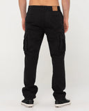 RUSTY Manila Straight Fit Cargo Pant - Black