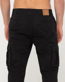 RUSTY Manila Straight Fit Cargo Pant - Black
