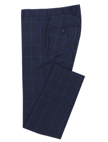 CHRISTIAN BROOKES W23CB760-11 Edward Navy Plaid Pant