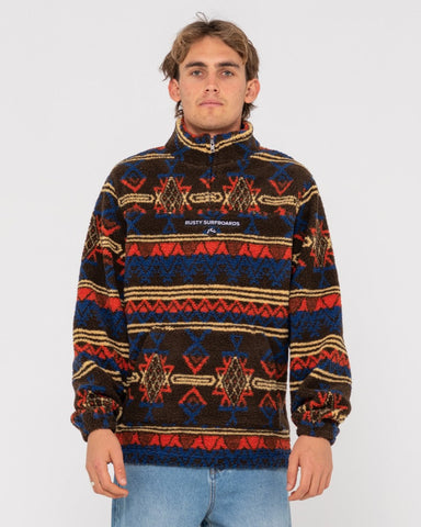 RUSTY Teka 1/4 Zip Polar Fleece - Falcon