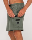 RUSTY Camper Elastic Hybrid Walkshort - Shadow Army