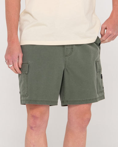 RUSTY Camper Elastic Hybrid Walkshort - Shadow Army