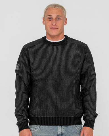 RUSTY Ora Style Crew Knit - Black